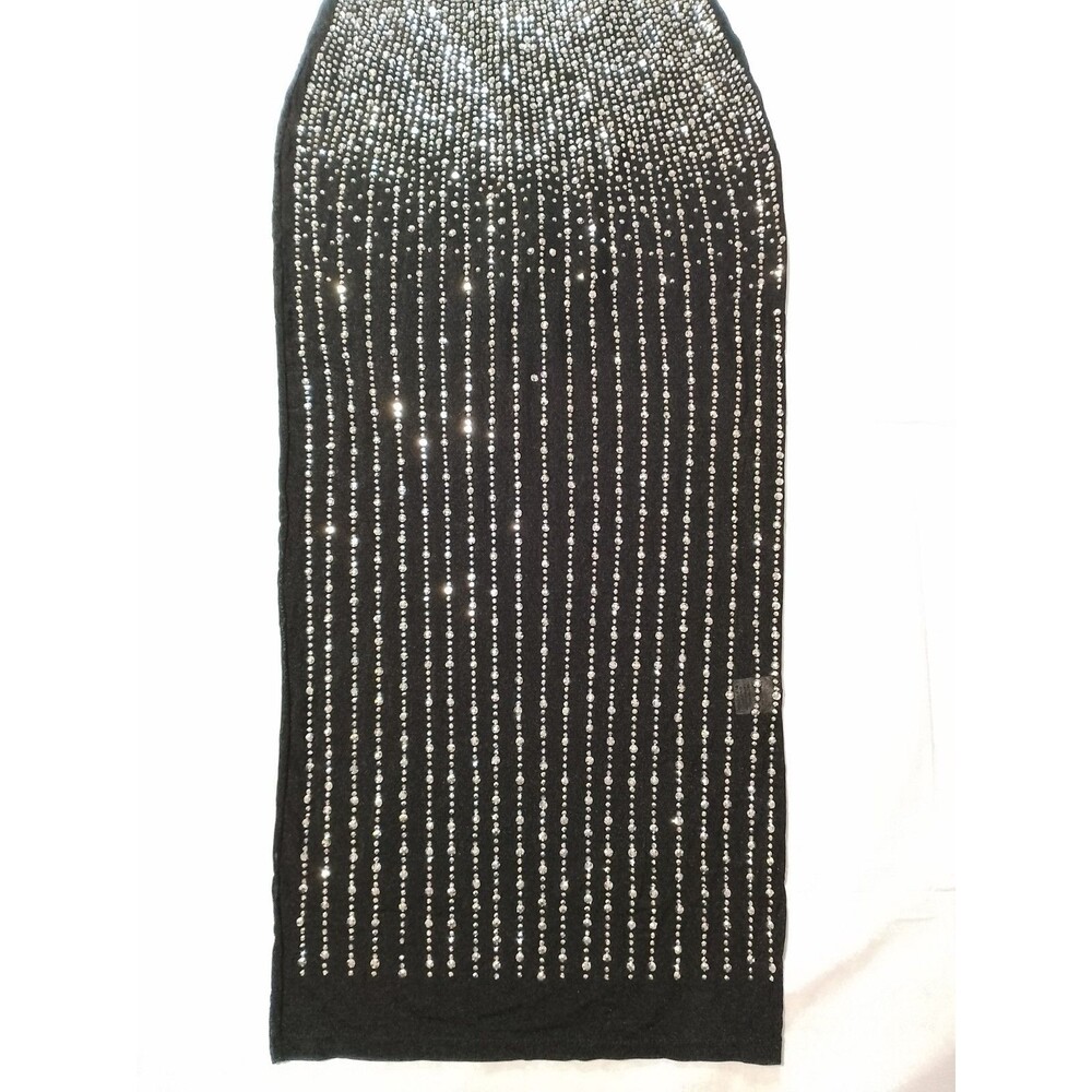 Bodycon Midi Dress with Rhinestone - Picture 2 of 9